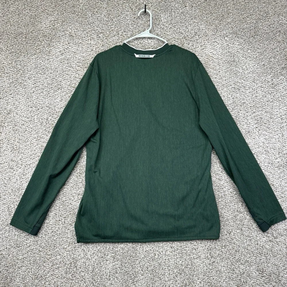 Michigan State Spartans Quarter Zip Pullover Mens Large Nike Performance Stretch